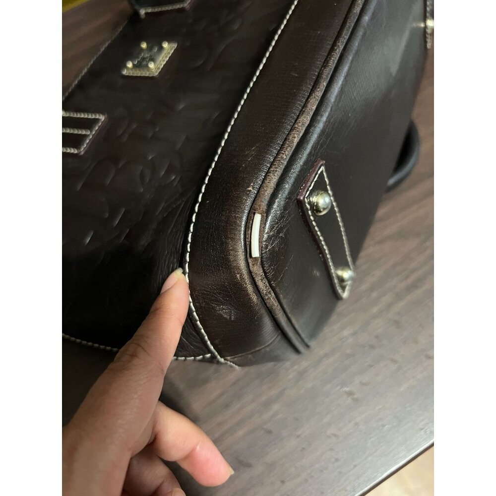 Dooney & Bourke Retro Lexington in Black Leather Tote with an Embossed Pattern - Picture 2 of 14